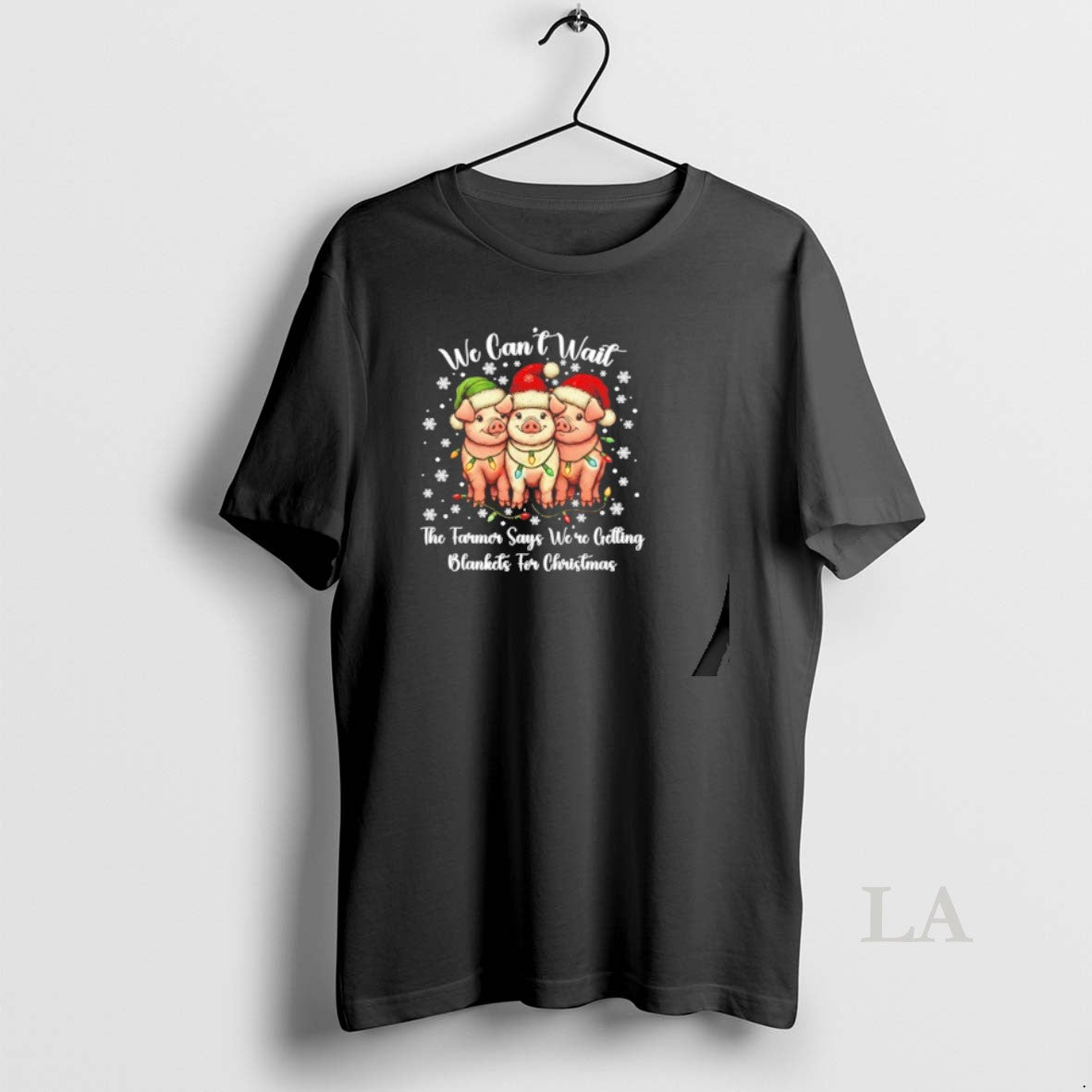 Original Three Pigs We Cant Wait The Farmer Says Were Getting Blankets For Christmas T-Shirts, Hoodie, Sweatshirt