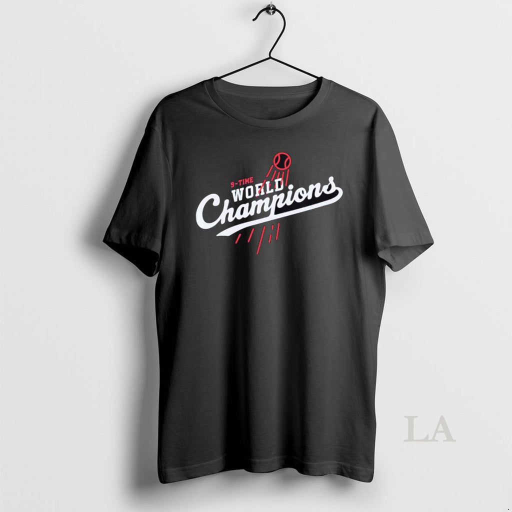Original Top Los Angeles Dodgers 9 Time World Champions Logo T-Shirts, Hoodie, Sweatshirt | InkNestWear.com