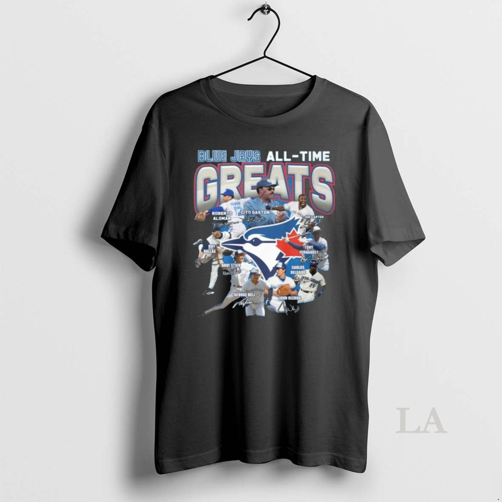 Original Toronto Blue Jays All Time Greats Carter Delgado Bell Alomar Gaston Signatures T-Shirts, Hoodie, Sweatshirt