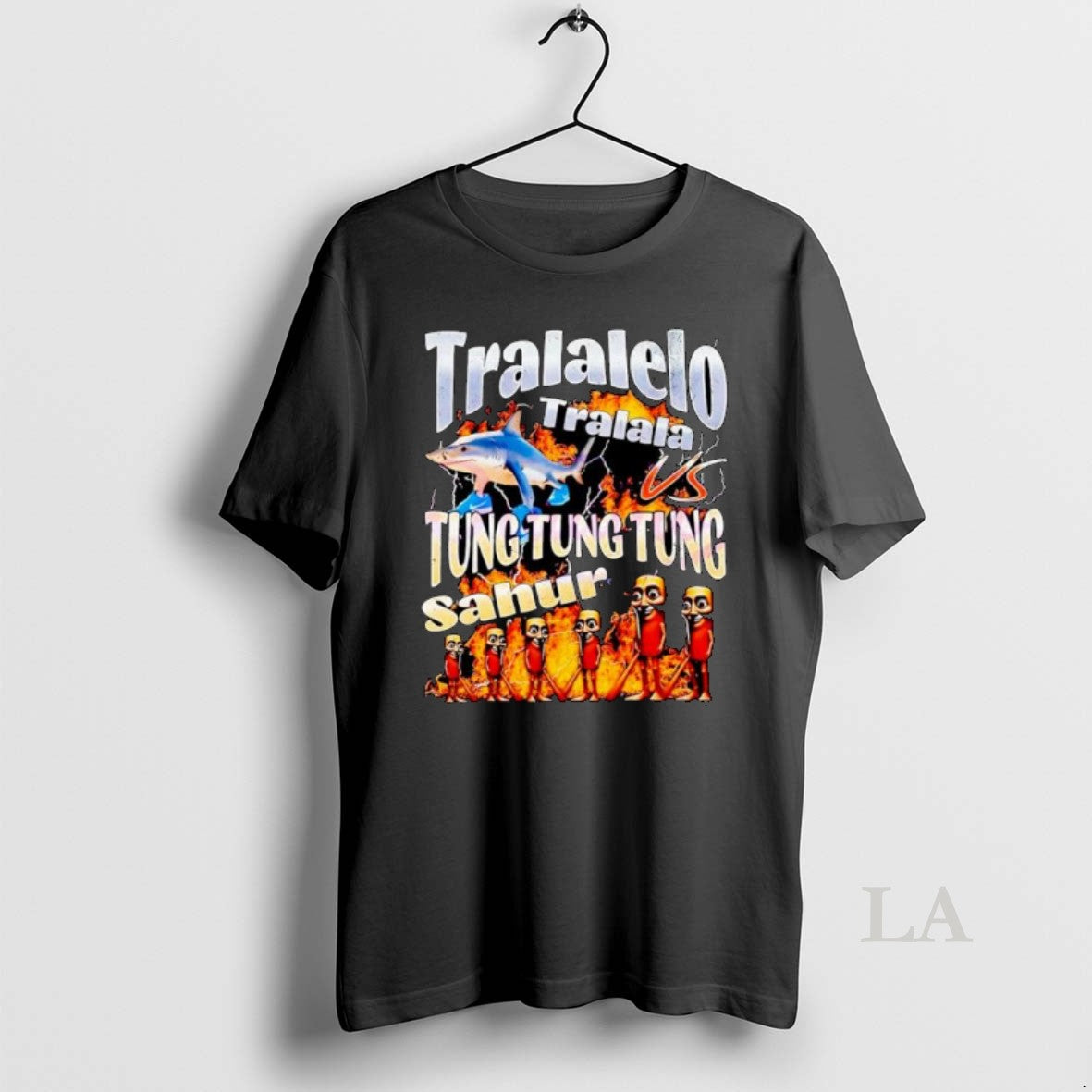 Original Tralalelo Vs Tung Tung Tung Sahur Italian Brainrot Meme Ornaments T-Shirts, Hoodie, Sweatshirt | InkNestWear.com