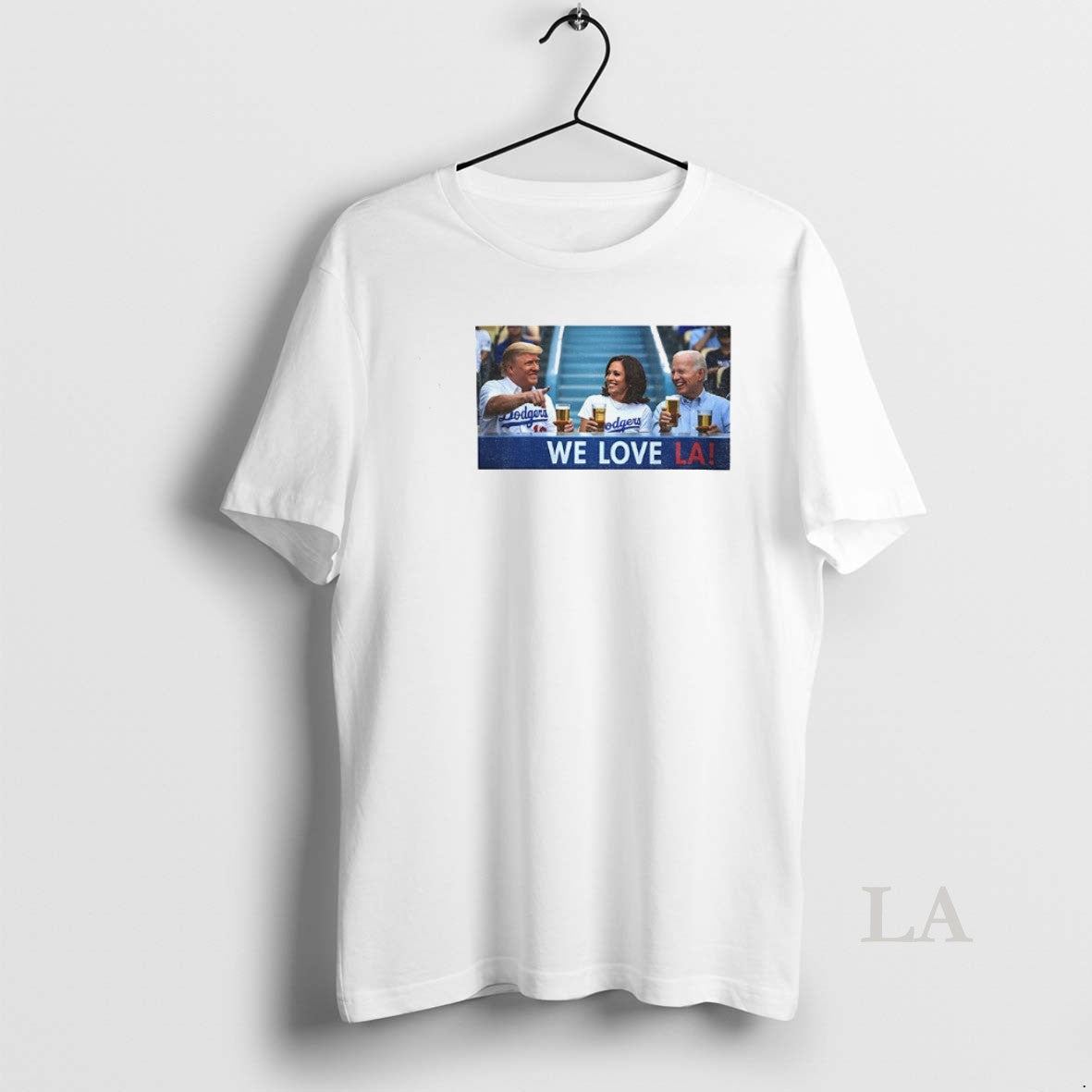 Original Trump Biden Kamala At Dodger Stadium We Love La Dodgers T-Shirts, Hoodie, Sweatshirt | InkNestWear.com