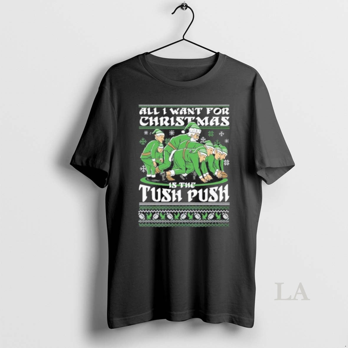 Original Tush Push All I Want For Christmas Is The Tush Push Ugly T-Shirts, Hoodie, Sweatshirt | InkNestWear.com