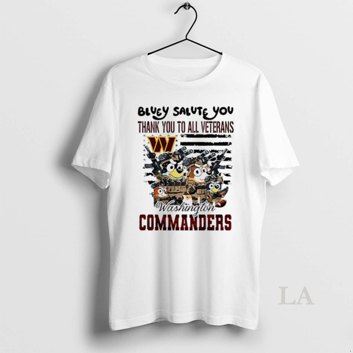 Original Washington Commanders Bluey Salute You Thank You To All Veterans T-Shirts, Hoodie, Sweatshirt | InkNestWear.com