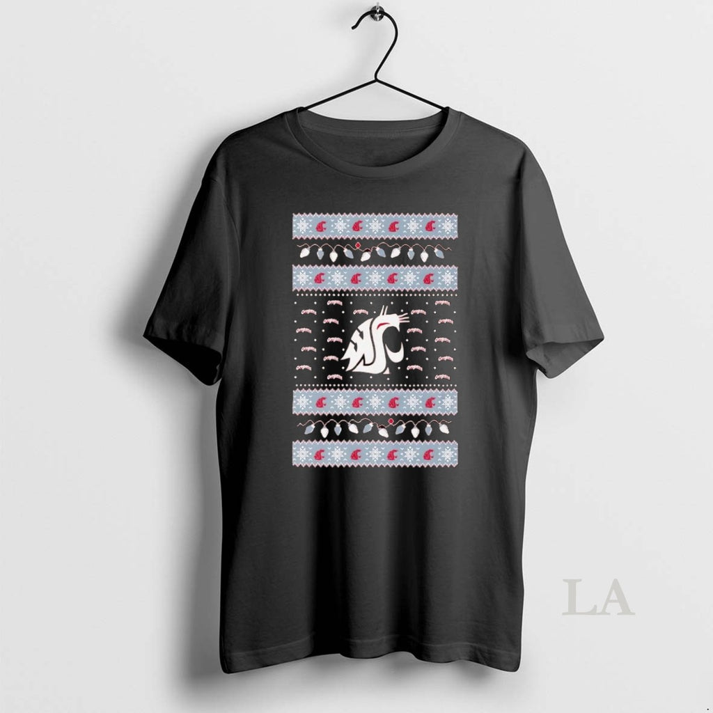 Original Washington State Cougars Ugly Christmas Light T-Shirts, Hoodie, Sweatshirt | InkNestWear.com