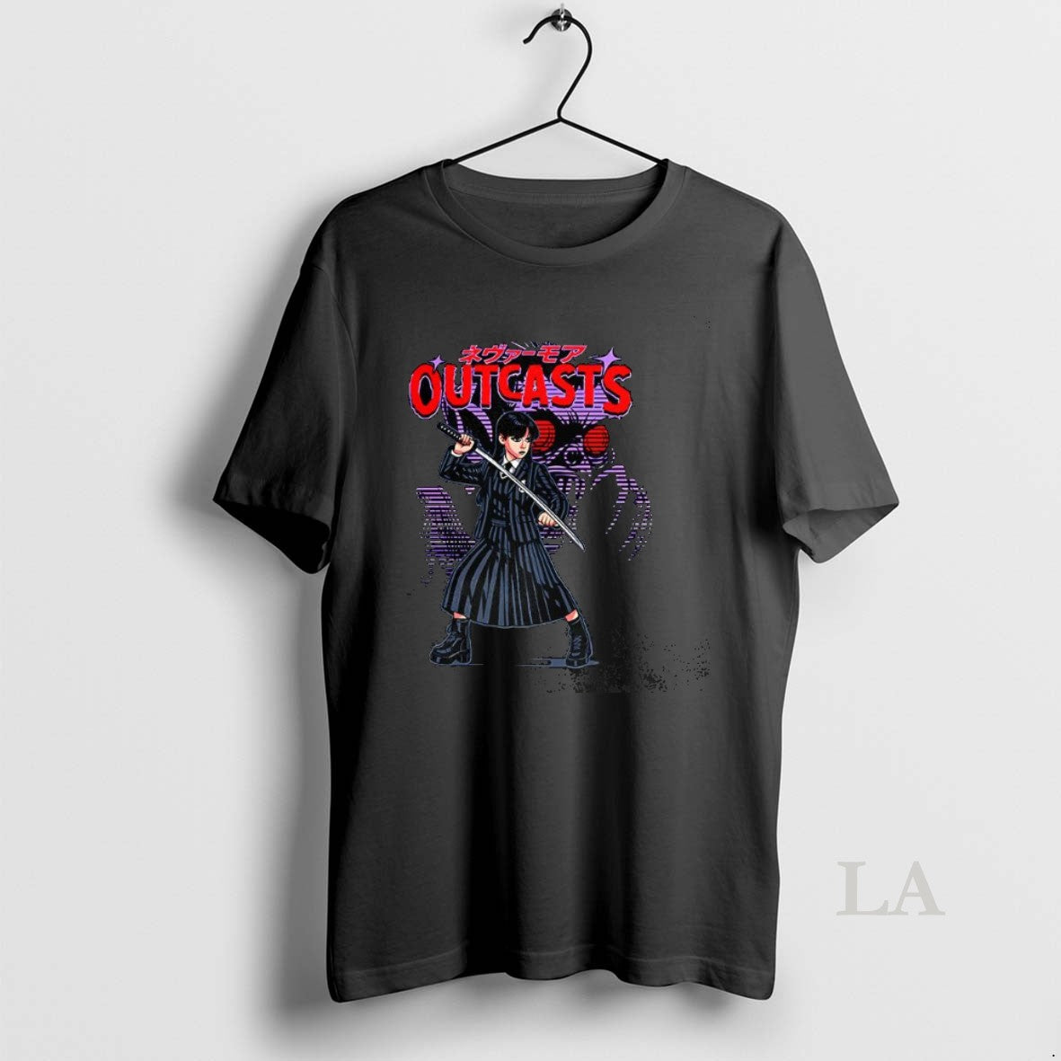 Original Wednesday Addams Outcasts Anime Style T-Shirts, Hoodie, Sweatshirt | InkNestWear.com