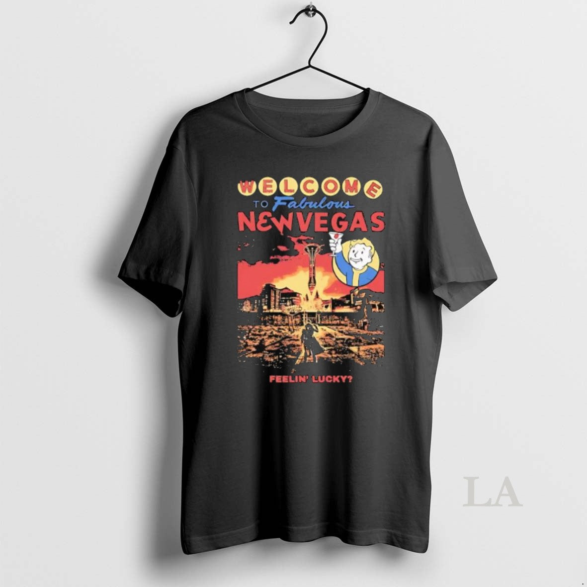 Original Welcome To Fabulous New Vegas Feelin Lucky Graphic T-Shirts, Hoodie, Sweatshirt | InkNestWear.com