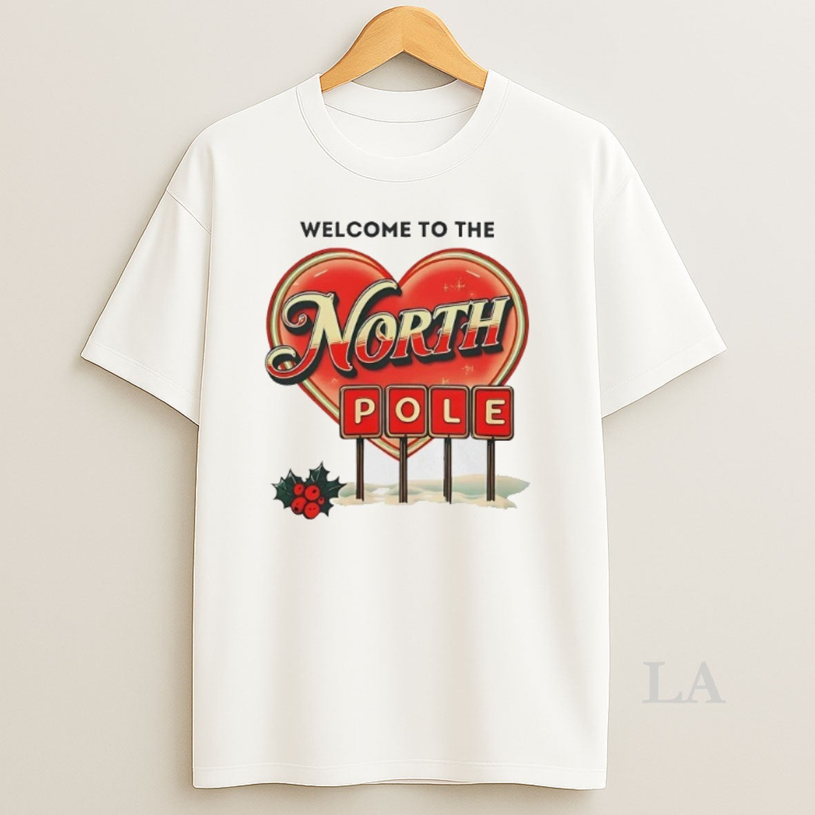 Original Welcome To The North Pole Holly Christmas T-Shirts, Hoodie, Sweatshirt | InkNestWear.com