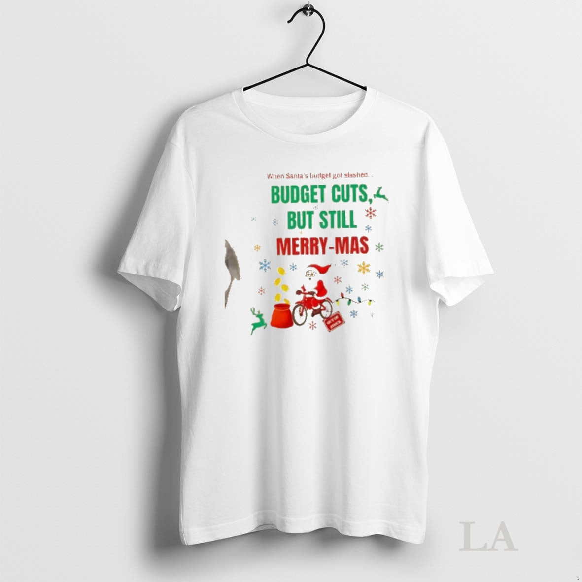 Original When Santas Budget Slashed Budget Cuts But Still Merry Mas T-Shirts, Hoodie, Sweatshirt | InkNestWear.com