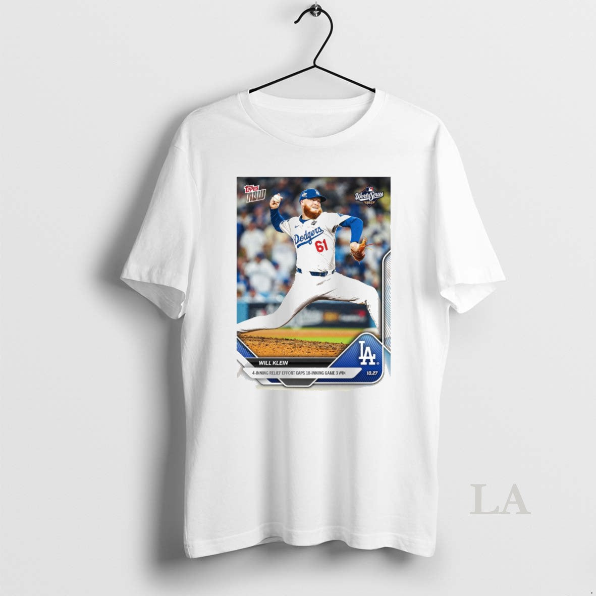 Original Will Klein 2025 Mlb Topps Los Angeles Dodgers 4 Inning Relief Effort Caps 18 T-Shirts, Hoodie, Sweatshirt