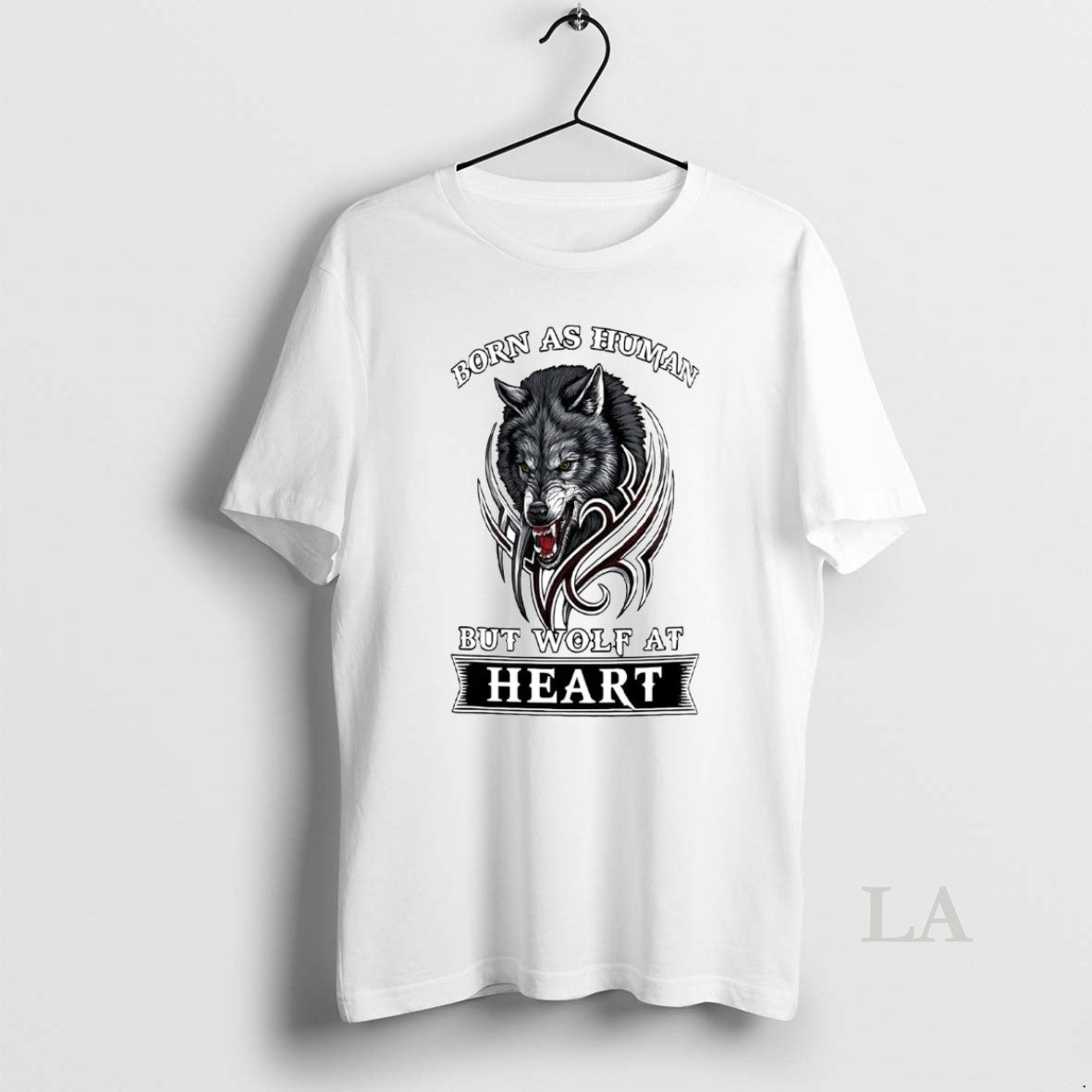 Original Wolf Born As Human But Wolf At Heart T-Shirts, Hoodie, Sweatshirt | InkNestWear.com