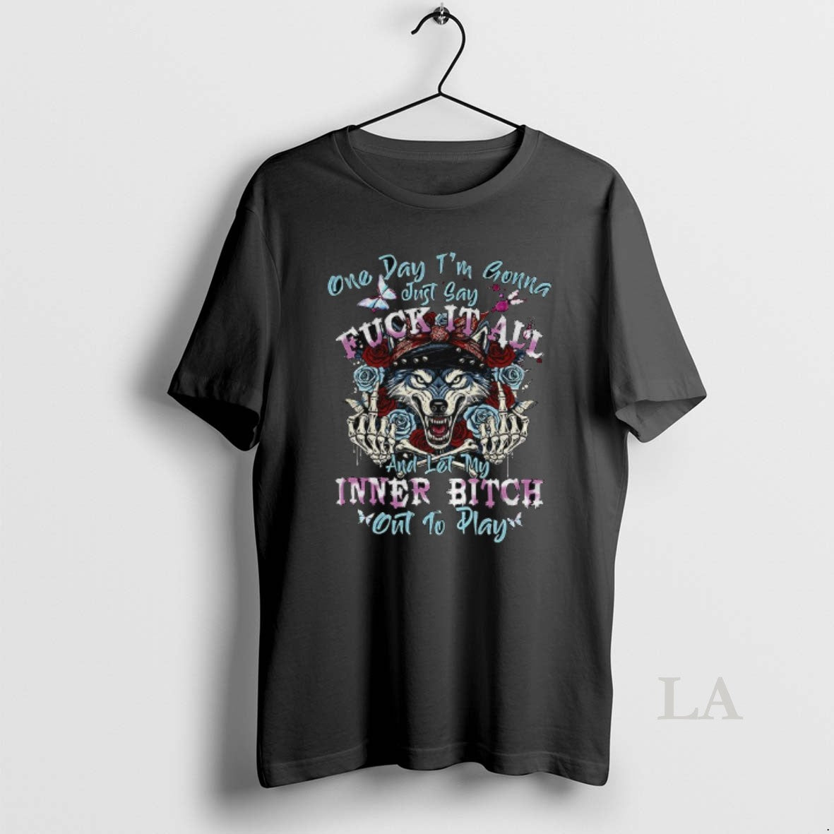 Original Wolf One Day Im Gonna Just Say Fuck It All And Let My Inner T-Shirts, Hoodie, Sweatshirt | InkNestWear.com