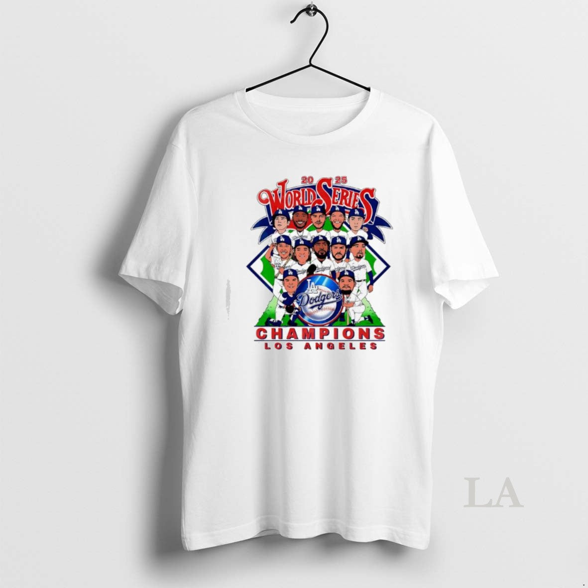 Original World Series Champs 20256 Los Angeles Dodgers Players Cartoon Caricatures T-Shirts, Hoodie, Sweatshirt