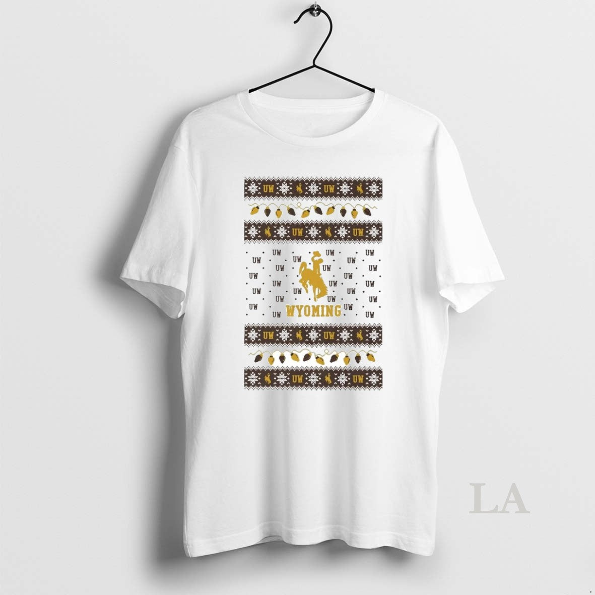 Original Wyoming Cowboys Ugly Christmas Light T-Shirts, Hoodie, Sweatshirt | InkNestWear.com