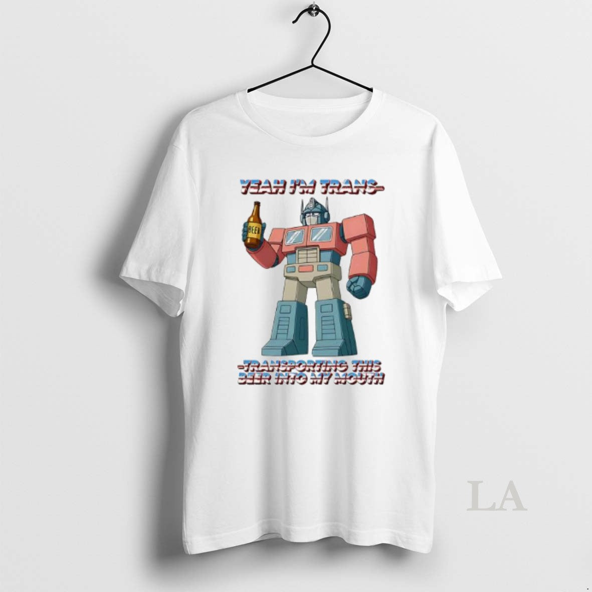 Original Yeah Im Trans Transporting This Beer Into My Mouth Robot T-Shirts, Hoodie, Sweatshirt | InkNestWear.com