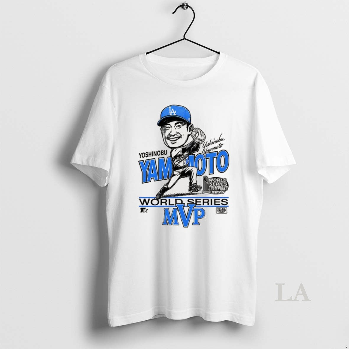 Original Yoshinobu Yamamoto Los Angeles Dodgers World Series Champions 2025 Mvp Caricature T-Shirts, Hoodie, Sweatshirt