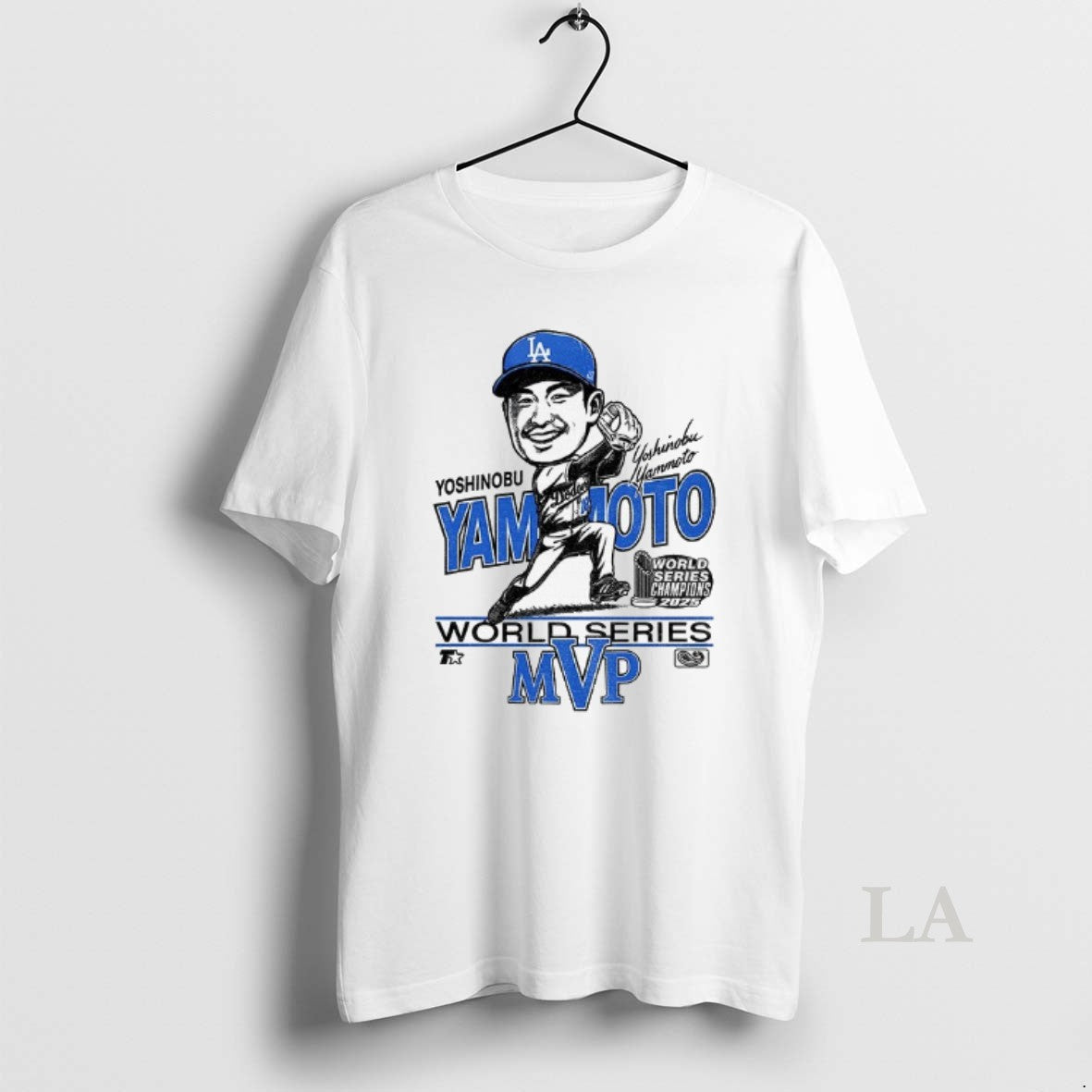 Original Yoshinobu Yamamoto Mvp Caricature Los Angeles Dodgers Baseball World Series Mlb 2025 T-Shirts, Hoodie, Sweatshirt