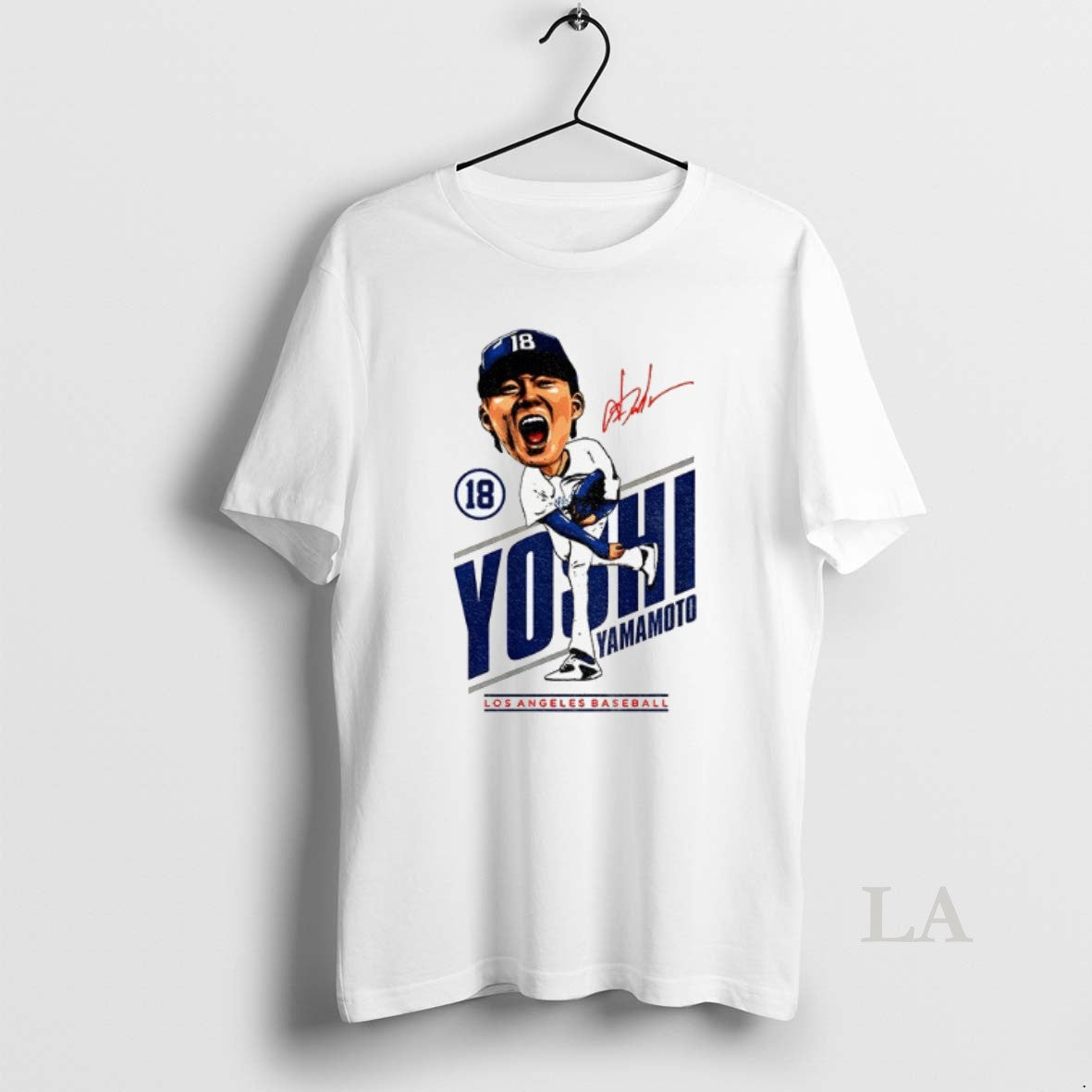 Original Yoshinobu Yamamoto Mvp Big Head Signature Los Angeles Dodgers Mlb 2025 World Series T-Shirts, Hoodie, Sweatshirt