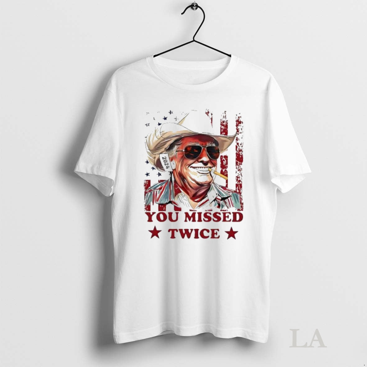 Original You Missed Twice Trump Cowboy 2025 President T-Shirts, Hoodie, Sweatshirt | InkNestWear.com
