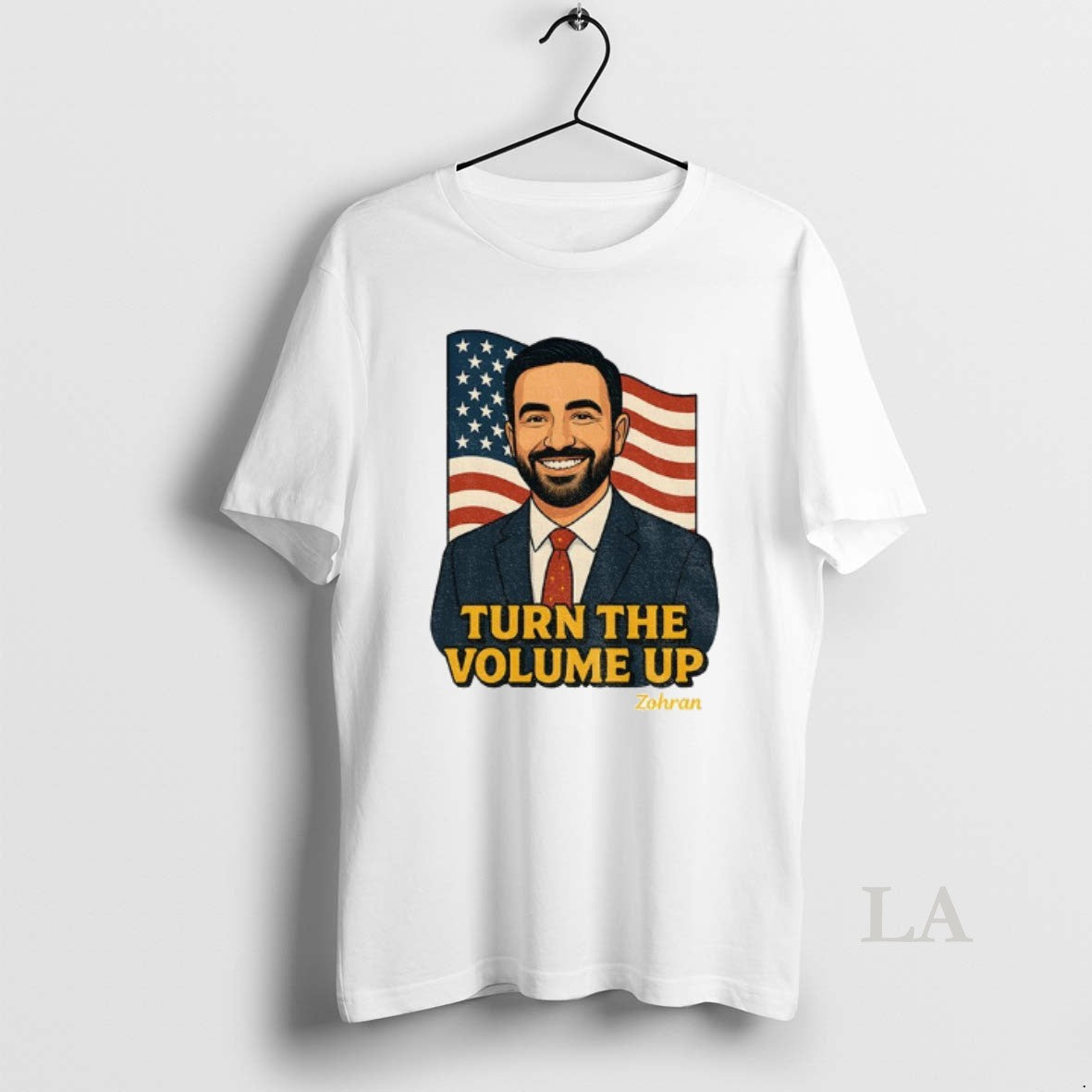 Original Zohran Mamdani Turn The Volume Up Nyc 2026 American Flag T-Shirts, Hoodie, Sweatshirt | InkNestWear.com