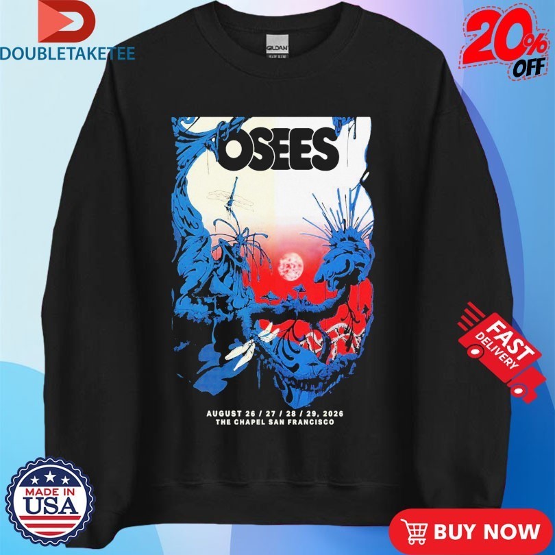 Osees The Chapel San Francosci European Tour 2026 Shirts