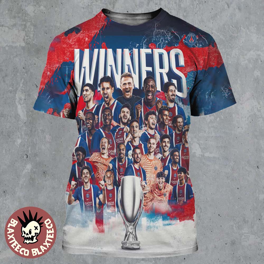 PSG Paris Saint-Germain 2026 UEFA SuperCup Champions All Over Print Shirt