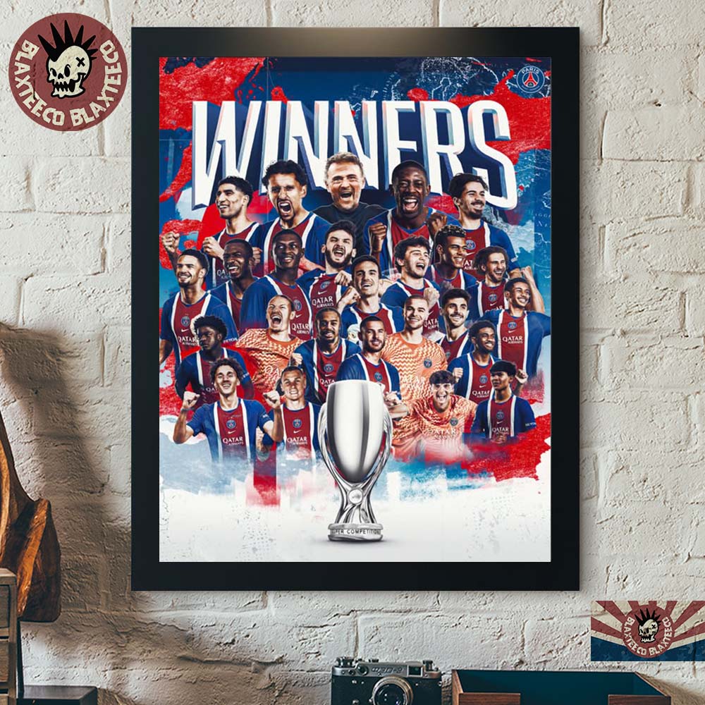 PSG Paris Saint-Germain 2026 UEFA SuperCup Champions Home Decor Poster Canvas