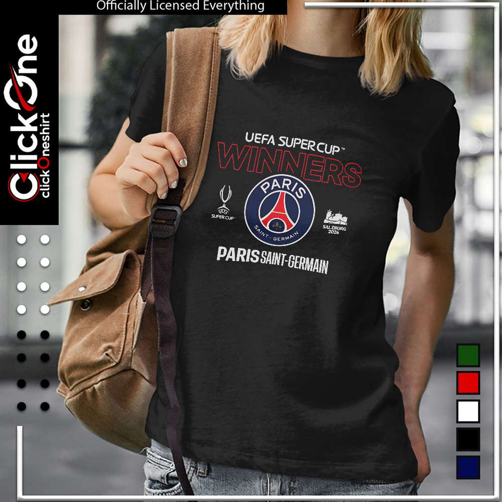 PSG UEFA Super Cup Winners Champions de la Supercoupe de shirt