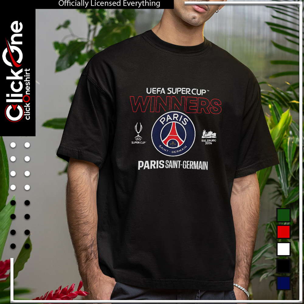 PSG UEFA Super Cup Winners Champions de la Supercoupe de shirt