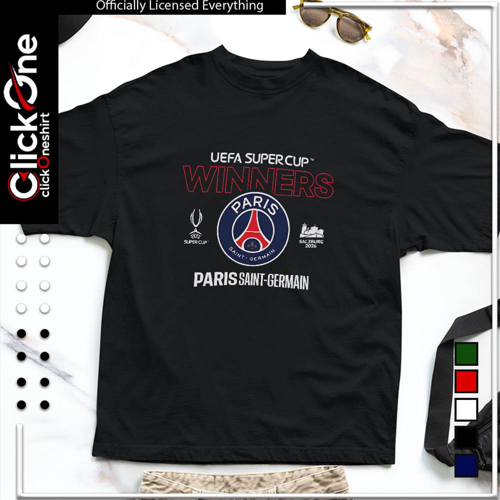 PSG UEFA Super Cup Winners Champions de la Supercoupe de shirt