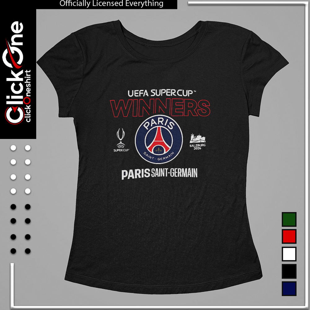 PSG UEFA Super Cup Winners Champions de la Supercoupe de shirt