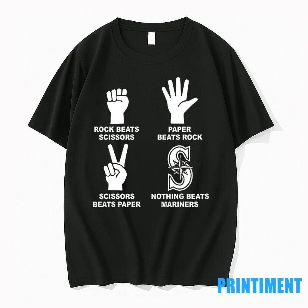 Paper Beats Rock Nothing Beats Mariners Tshirts Sweater