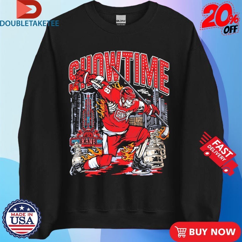 Patrick Kane Showtime Sana Detroit Red Wings NHL Skeleton Trophy Shirts