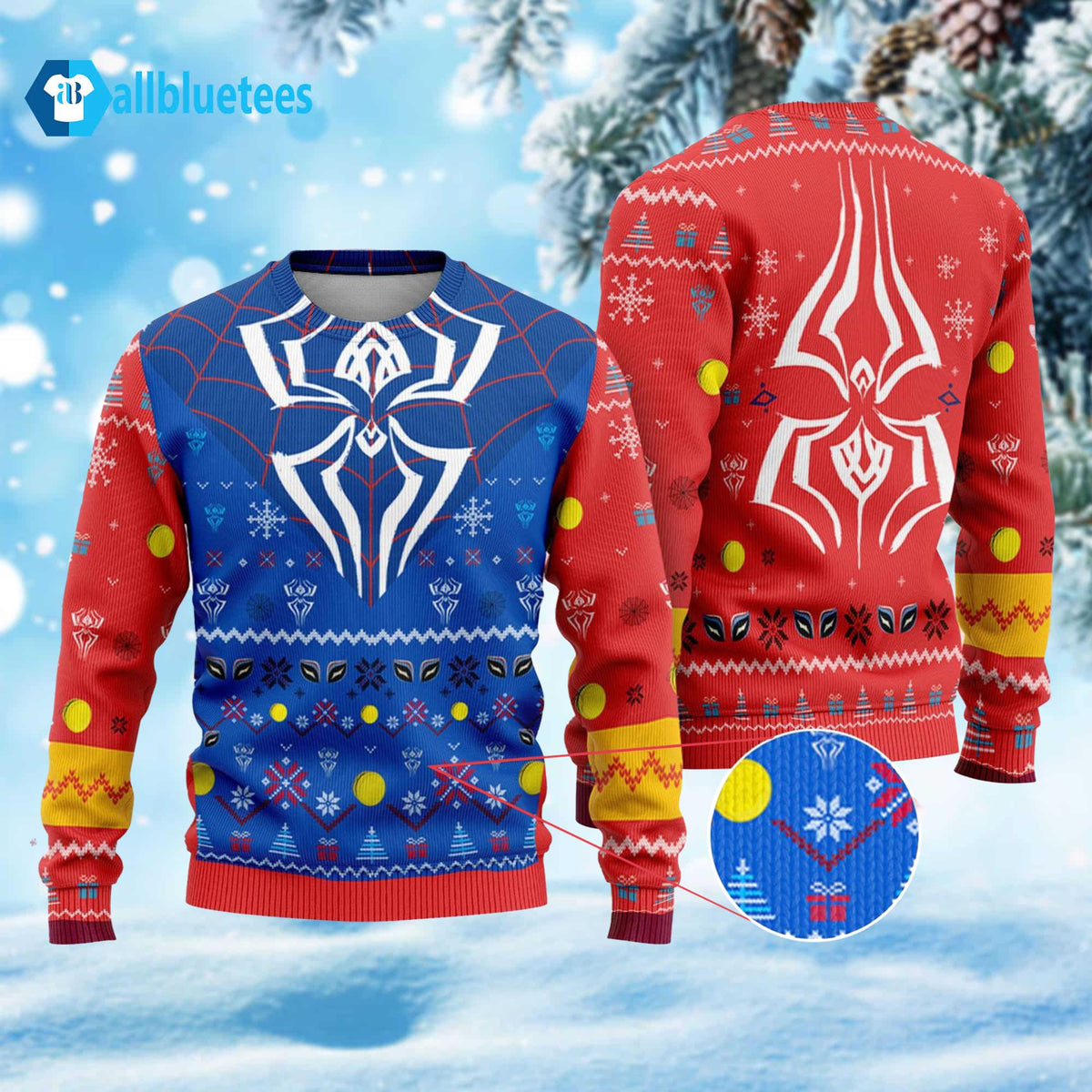Pavitr Prabhakar Spider Verse Ugly Christmas Sweater