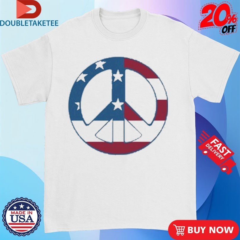 Peace Symbol American Flag Shirts