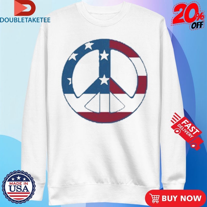 Peace Symbol American Flag Shirts