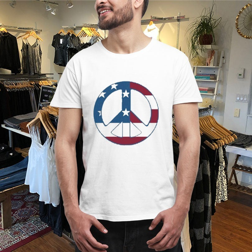 Peace Symbol American Flag Shirts