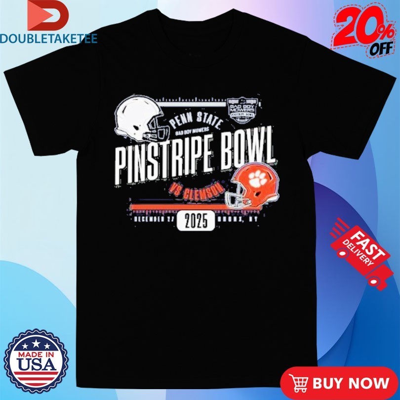 Penn State Nittany Lions Vs Clemson Tigers Pinstripe Bowl Bronx NY 2025 Shirts