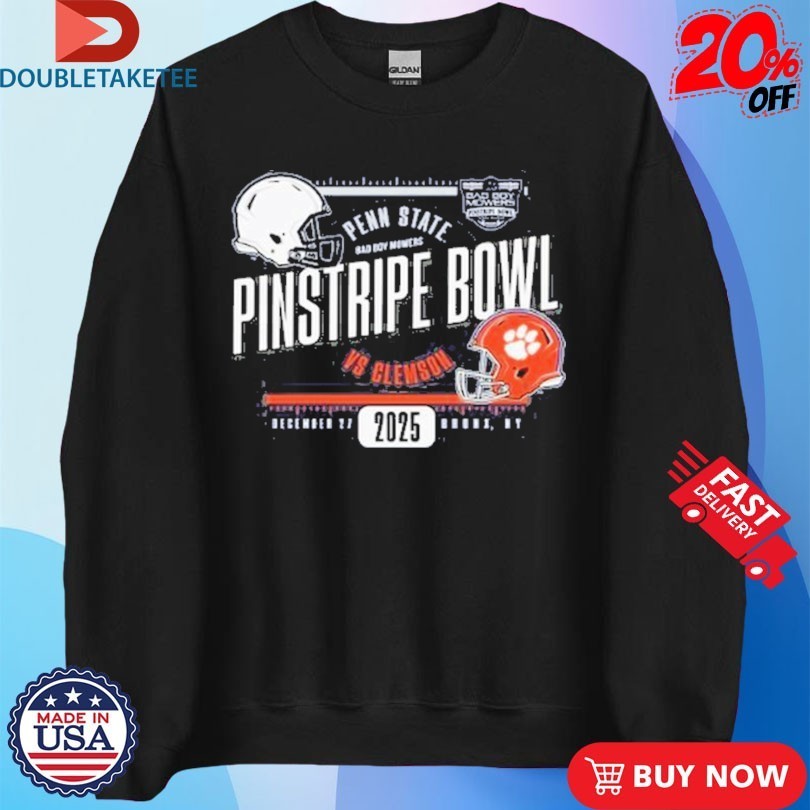 Penn State Nittany Lions Vs Clemson Tigers Pinstripe Bowl Bronx NY 2025 Shirts