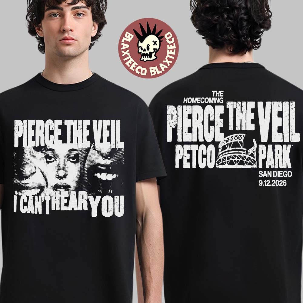 Pierce The Veil San Diego 2026 Merch Tee Live At Petco Park On September 12 2026 The Homecoming T-Shirt