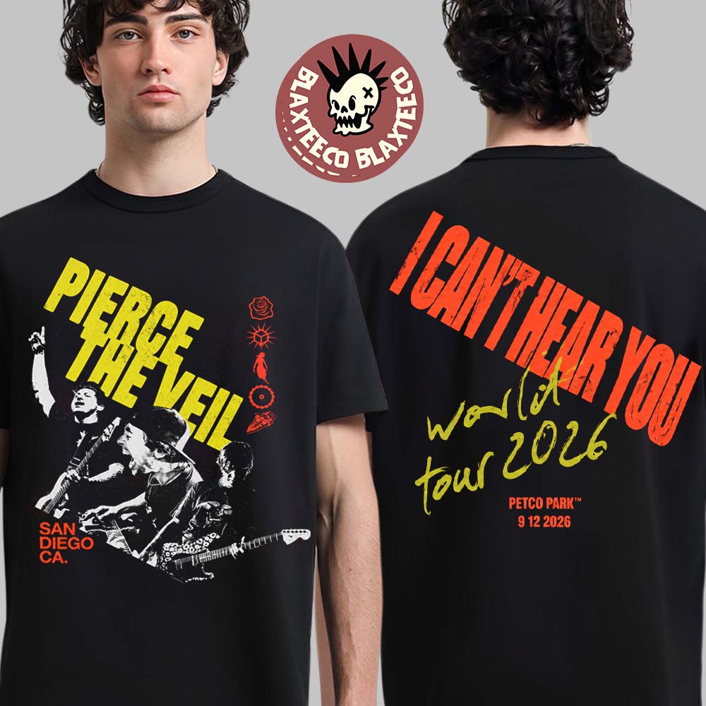 Pierce The Veil San Diego CA 2026 Merch Tee Live At Petco Park On September 12 2026 Band Portrait T-Shirt