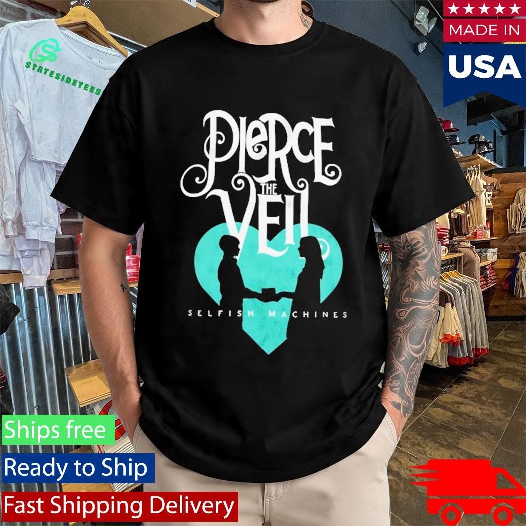 Pierce The Veil Selfish Machines Logo Heart Stack Shirt