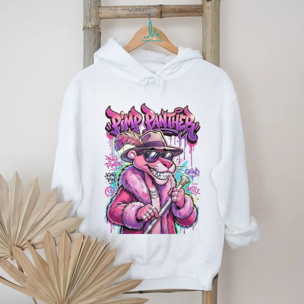 Pimp Panther Street Art Graffiti Style Pink Panther King Pin Tee