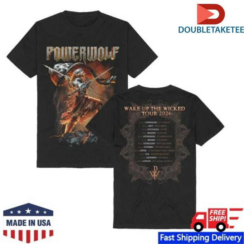 Powerwolf Wake Up The Wicked Tour 2026 Dates Shirts