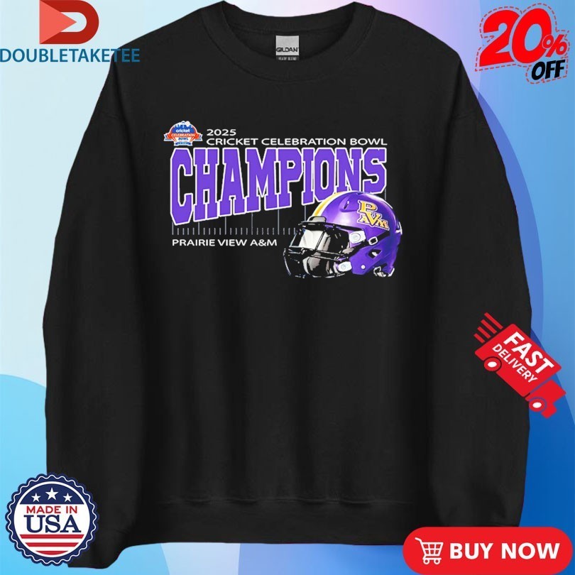 Prairie View A&M Are Cricket Celebration Bowl Champions At Mercedes-Benz Stadium In Atlanta GA On December 13th 2025 Shirts