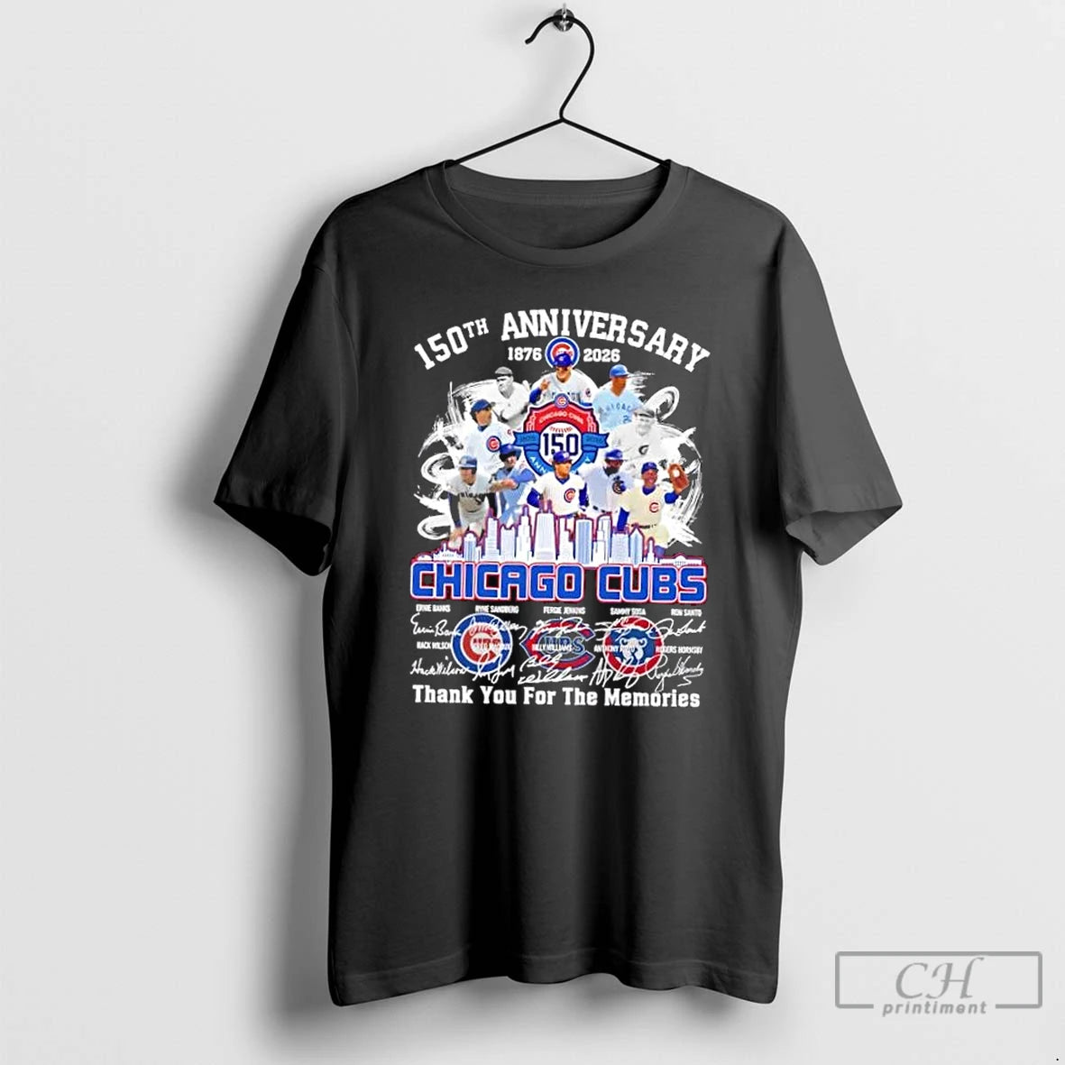 Premium 150th Anniversary 1876 2026 Chicago Cubs Legends Thank You For The Memories T Shirts Hoodie, Sweatshirt