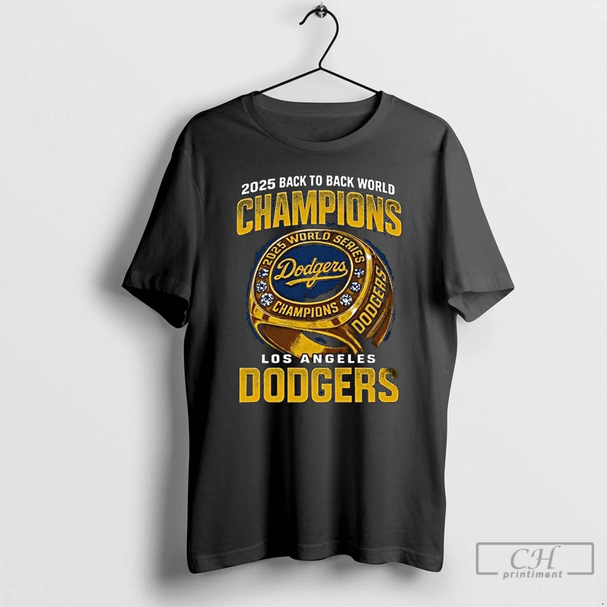 Premium 2025 Back To Back World Champions La Dodgers Ring Gold Long Sleve T Shirts Hoodie, Sweatshirt | InkNestWear.com