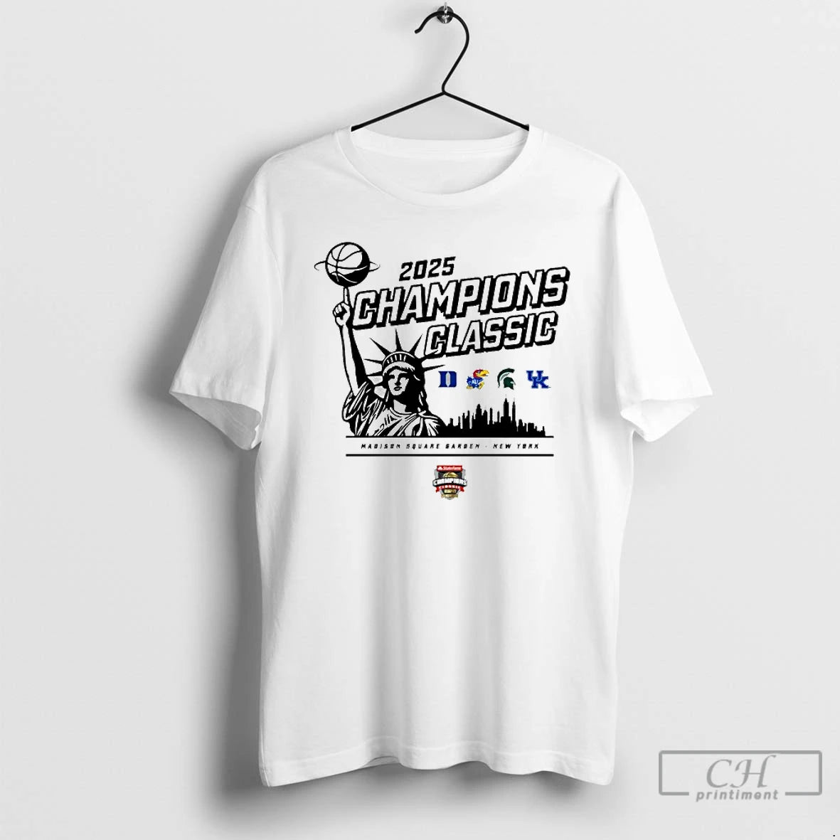 Premium 2025 Champions Classic Duke Kansas Michigan State And Kentucky Madison Square Garden New York T-Shirts, Hoodie,...