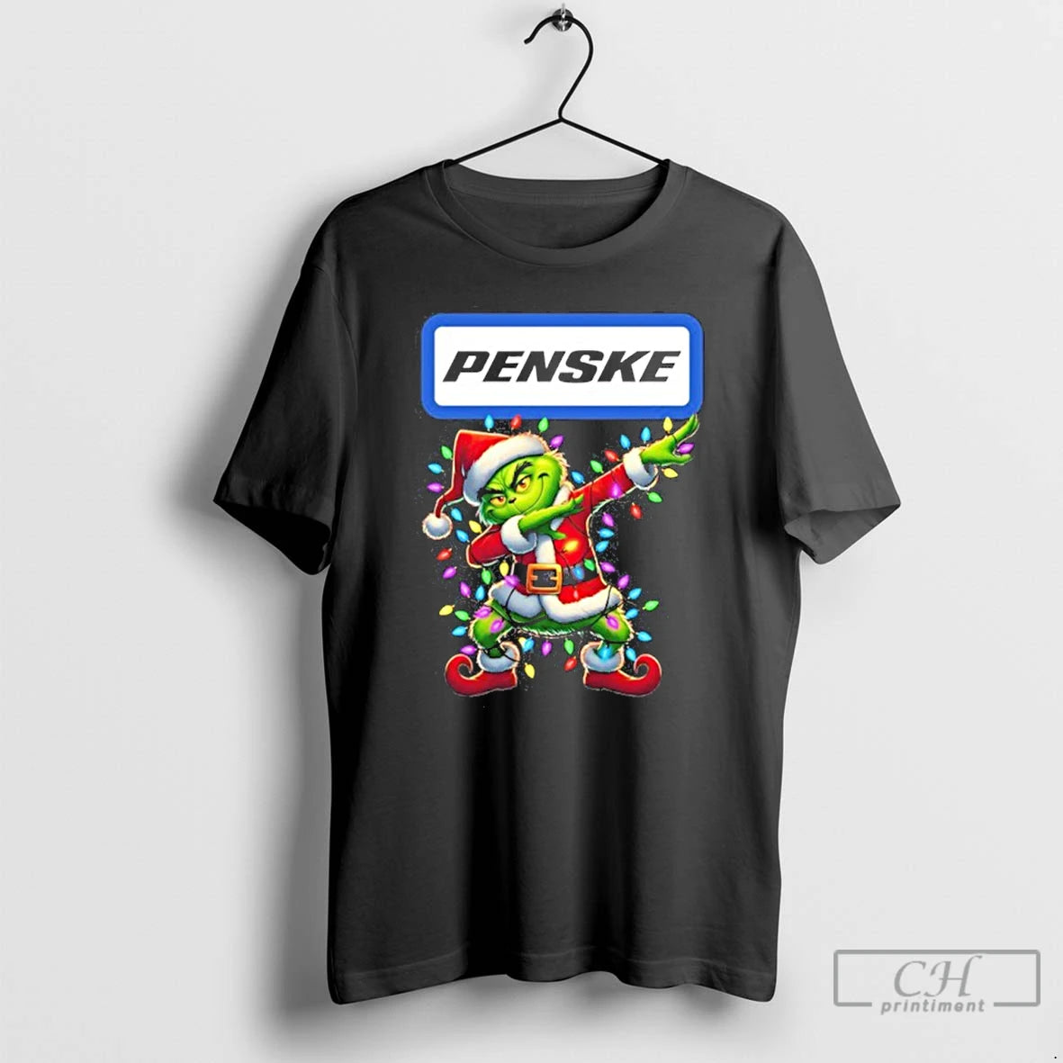 Premium 2025 Penske X Santa Grinch Dabbing Light T-Shirts, Hoodie, Sweatshirt | InkNestWear.com