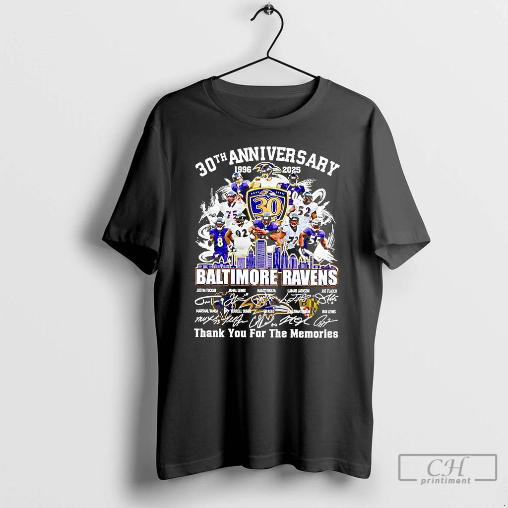 Premium 30th Anniversary 1996 2025 Baltimore Ravens Team Players T Shirts Hoodie, Sweatshirt | InkNestWear.com
