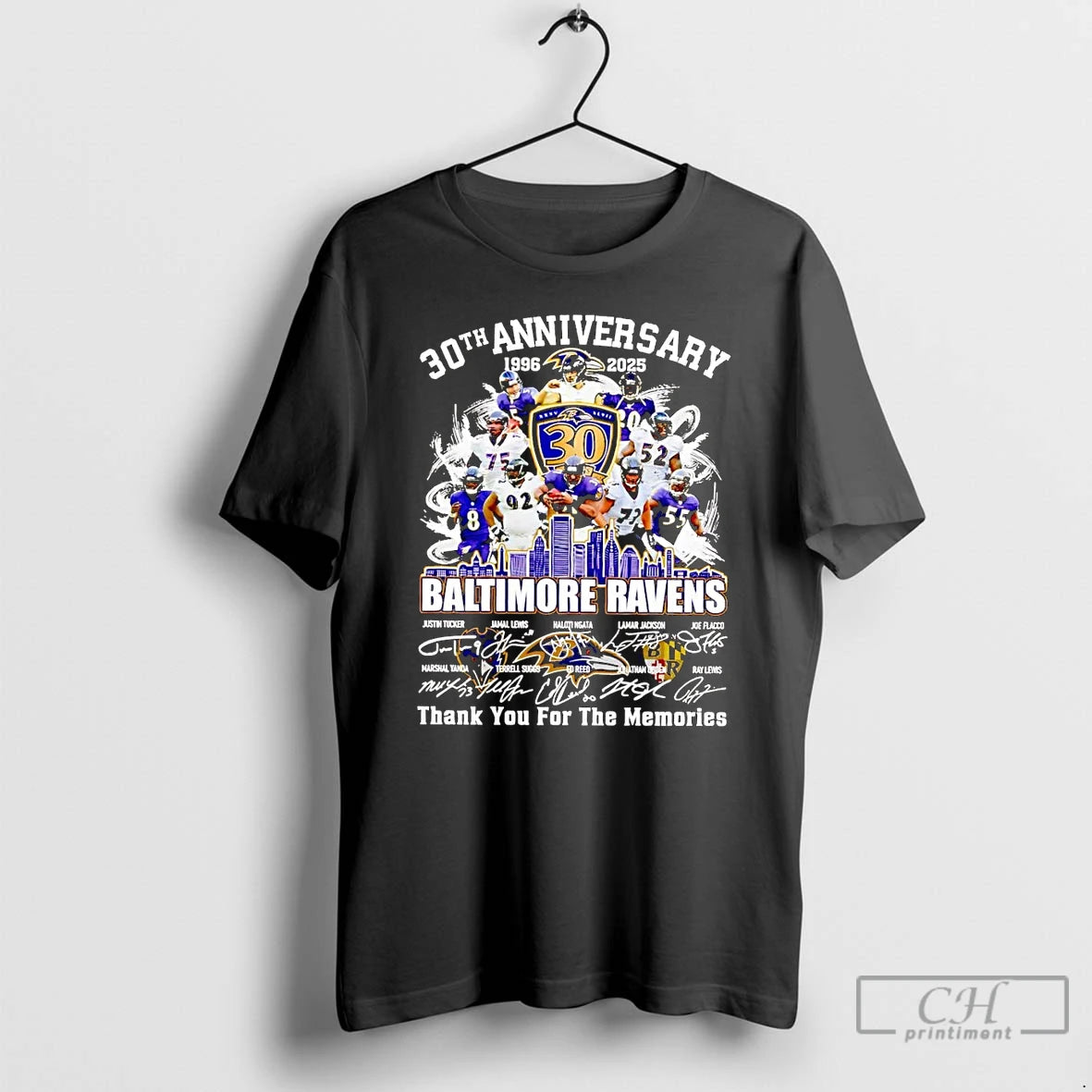 Premium 30th Anniversary 1996 2025 Baltimore Ravens Team Players T Shirts Hoodie, Sweatshirt | InkNestWear.com